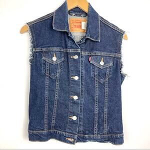 Levi’s | Dark Denim Vest Button Down Small